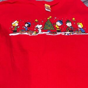 Peanuts Red Holiday ladies T-Shirt
